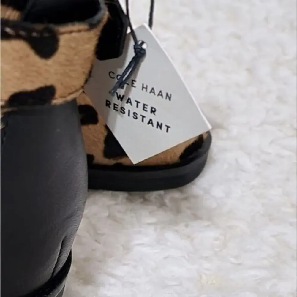 Cole Haan Harrington Grand Buckle Bootie in Ocelot Print Haircalf‎ size 8 B new! - Picture 4 of 16